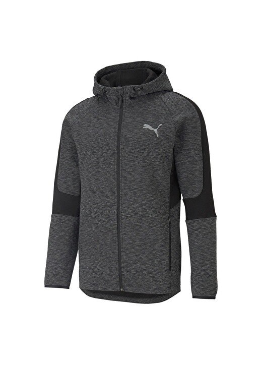 

58581101 Однотонная черная мужская толстовка с капюшоном Puma, Черный