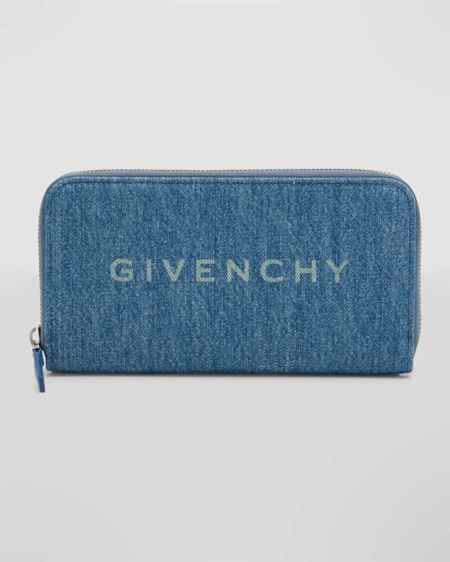 

Бумажник Continental на молнии из стираного денима Givenchy