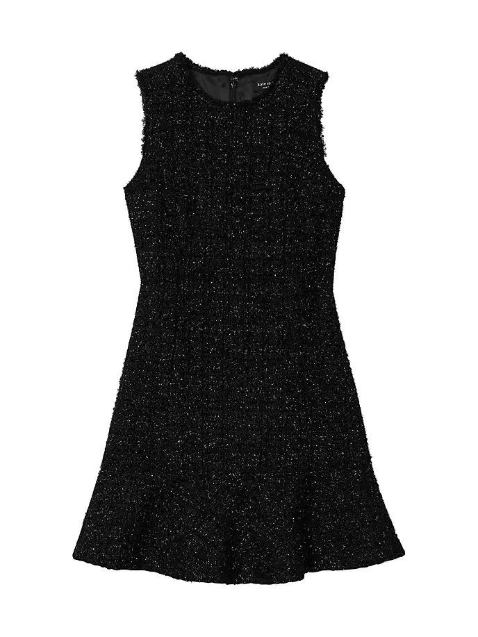 Твидовое мини-платье Twilight с воланами Kate Spade New York, черный