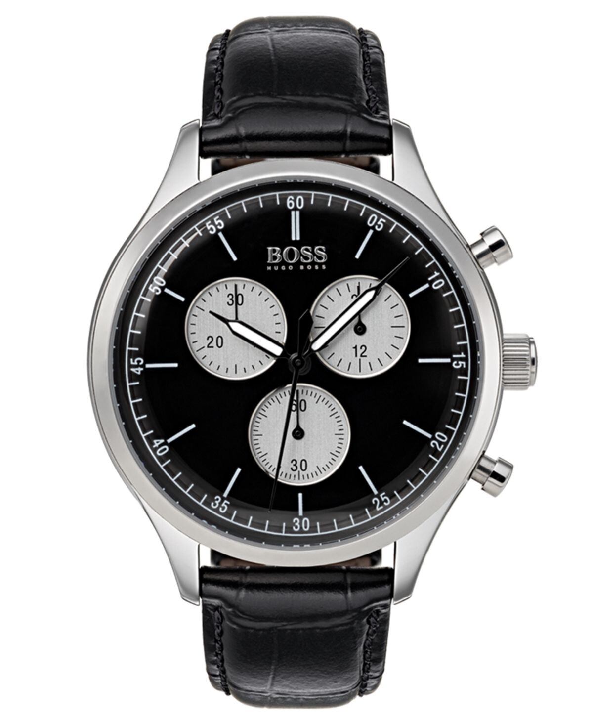 

Мужские часы Hugo Boss с хронографом Companion, черный кожаный ремешок, 42 мм