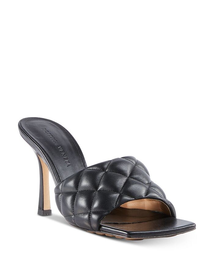 

Женские стеганые шлепанцы на высоком каблуке Bottega Veneta