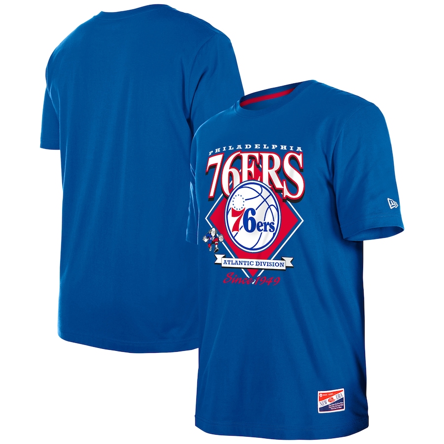 

Футболка с коротким рукавом New Era Philadelphia 76Ers, роял