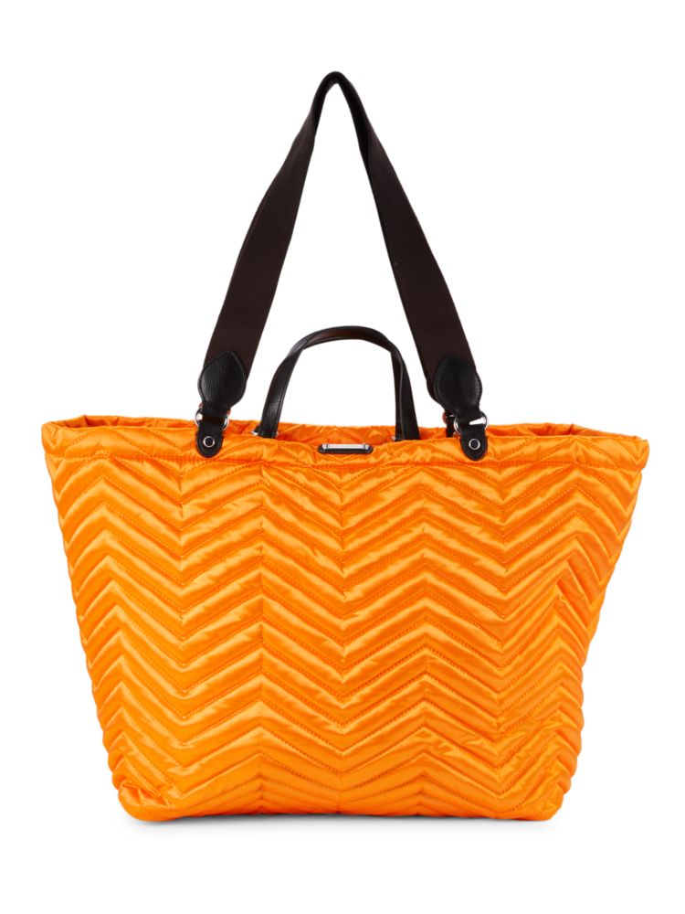 полезная сумка rebecca minkoff цвет silver Стеганая сумка-тоут Sienna Rebecca Minkoff, цвет Neon Orange