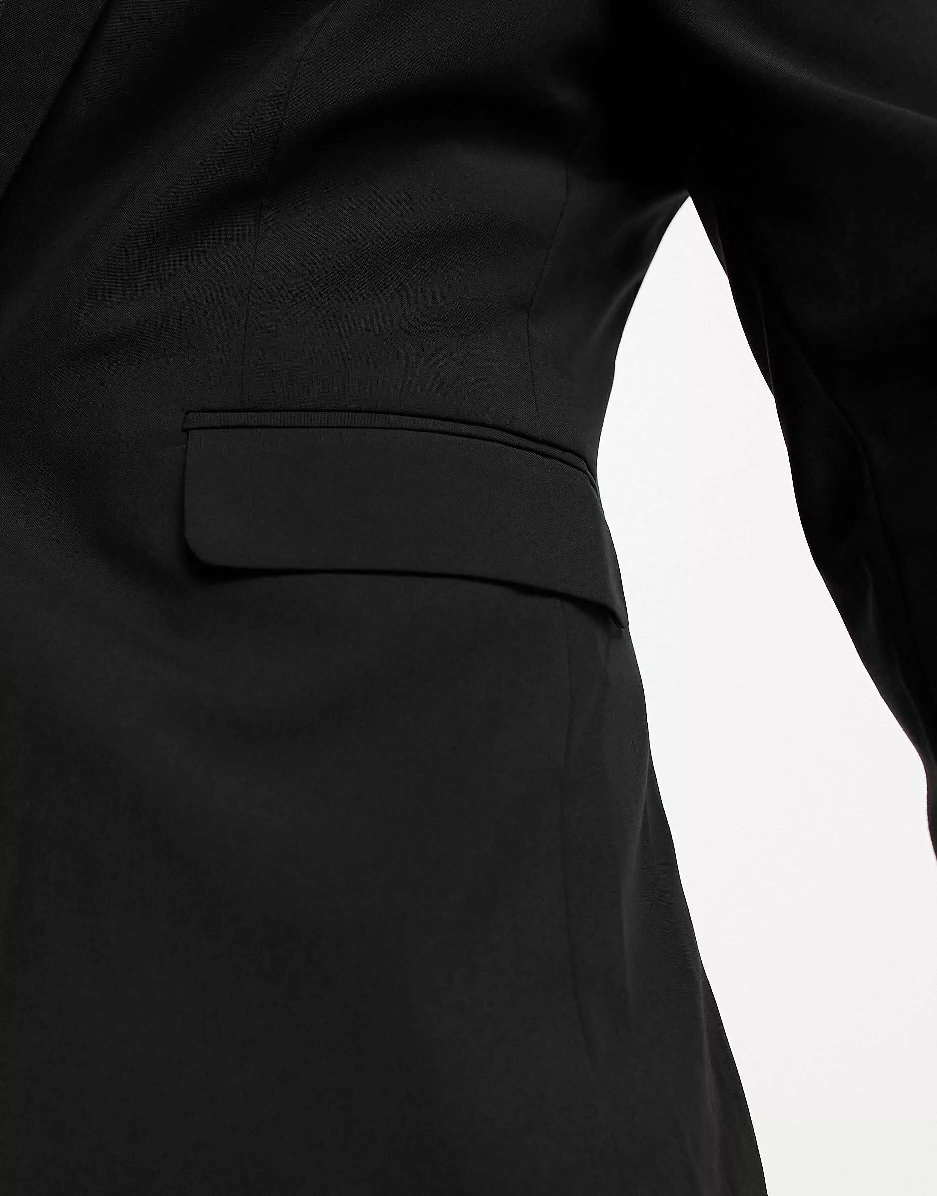 Черный узкий пиджак ASOS пиджак костюмный 46 черный