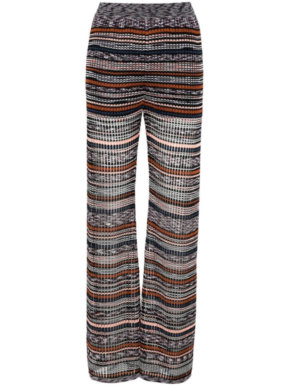 

Missoni полосатые брюки вязки интарсия, синий