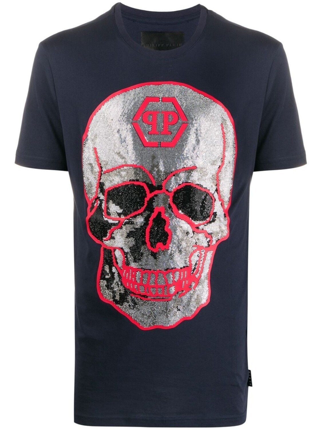 

Philipp Plein футболка со стразами, синий
