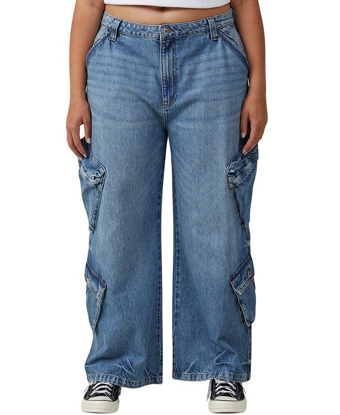 

Женские супермешковатые джинсы карго COTTON ON, цвет Surfers Blue