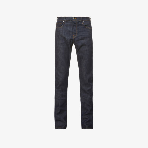 Прямые джинсы L'Homme из эластичного денима со средней посадкой Frame, цвет coltswold