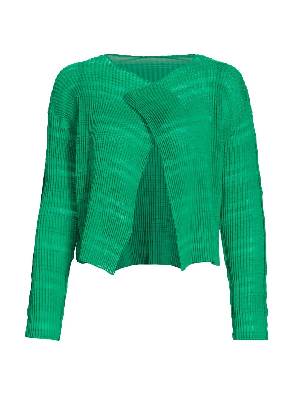 

Полосатый кардиган со складками Issey Miyake, зеленый