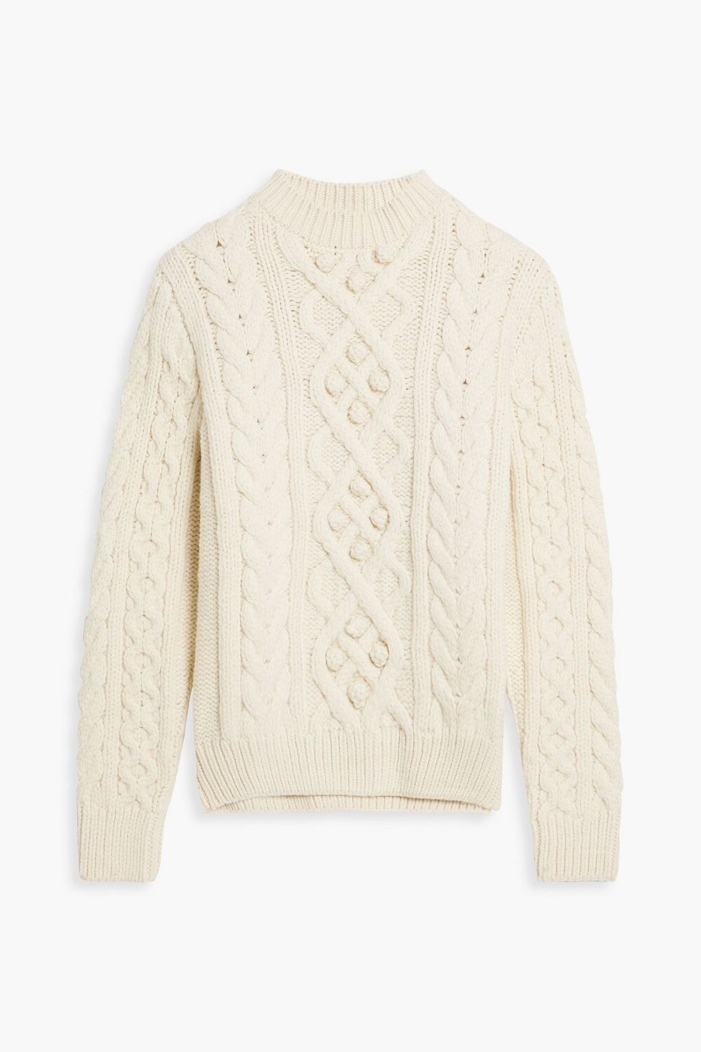 

Свитер Macey косой вязки из шерсти мериноса ISABEL MARANT, экру, Серый