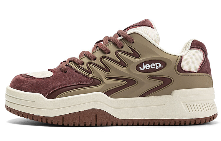 

Кроссовки Jeep Skateboarding Shoes Women's Low-top Red Brown, коричневый
