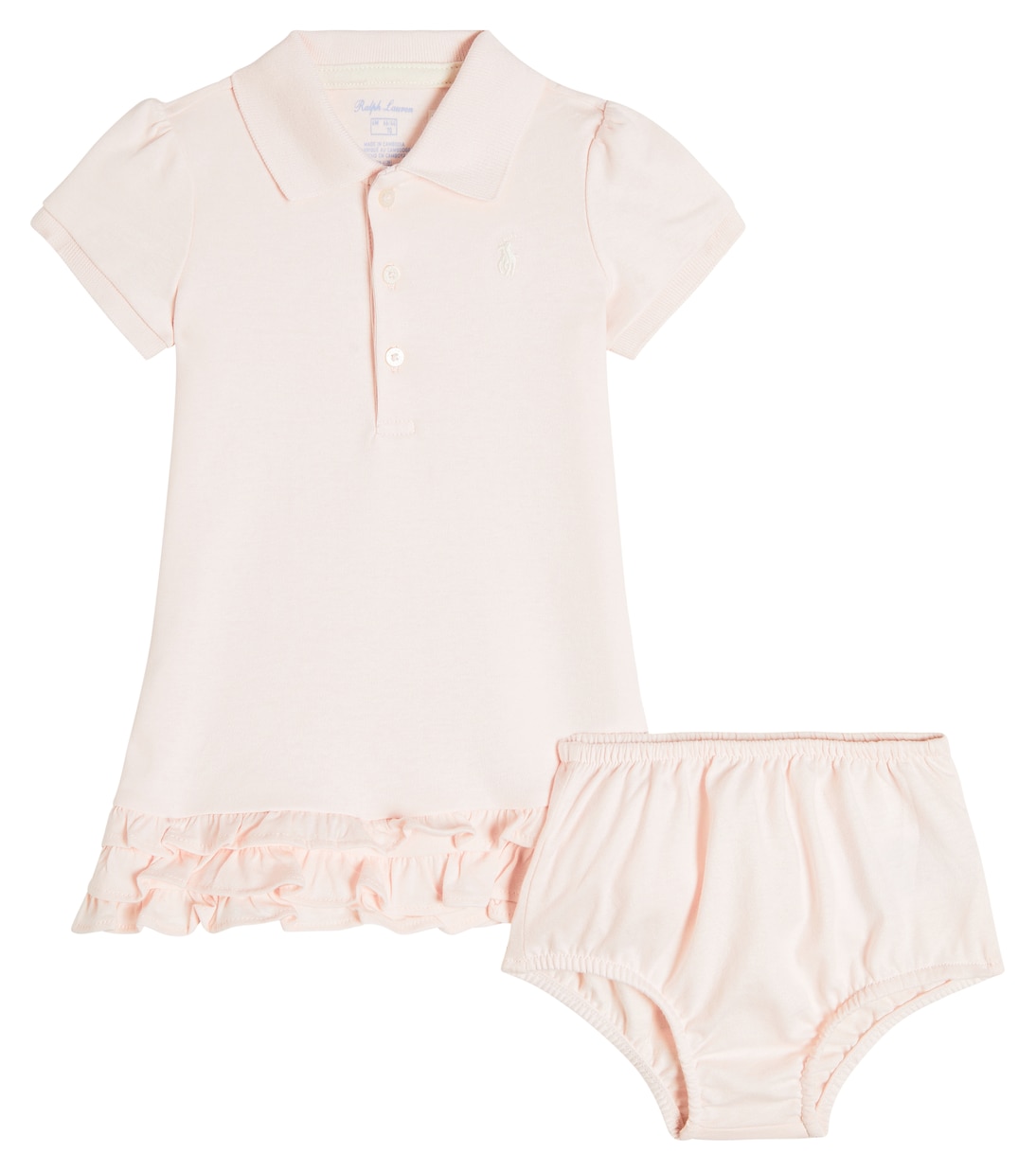 цена Детское хлопковое платье в форме капкейка Polo Ralph Lauren Kids, розовый