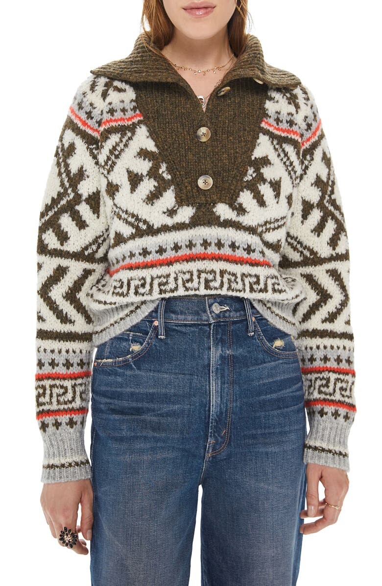 

Свитер Fair Isle на пуговицах из смесовой ткани альпака MOTHER