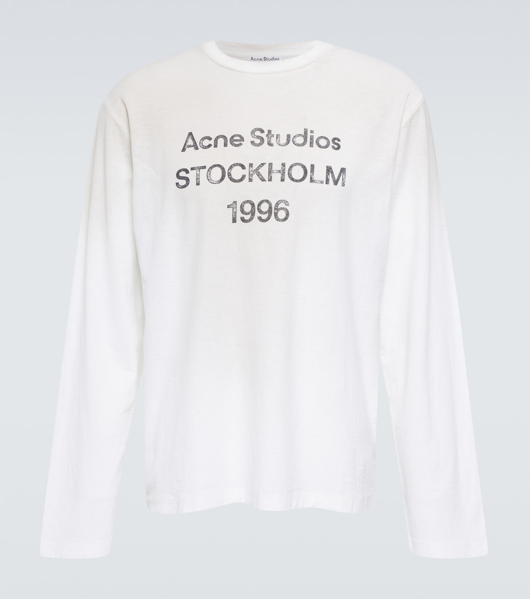 

Хлопковая футболка с логотипом Acne Studios, белый