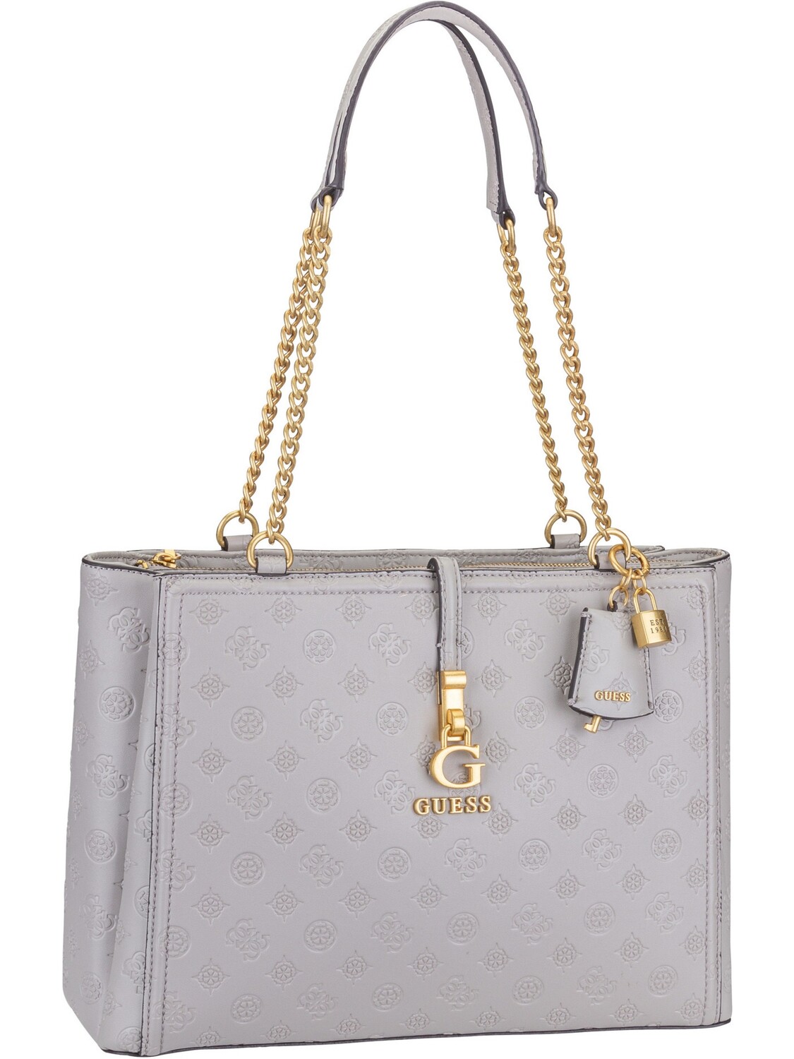 

Сумка шоппер Guess Schultertasche James Logo Girlfriend Carryall, цвет Taupe Logo