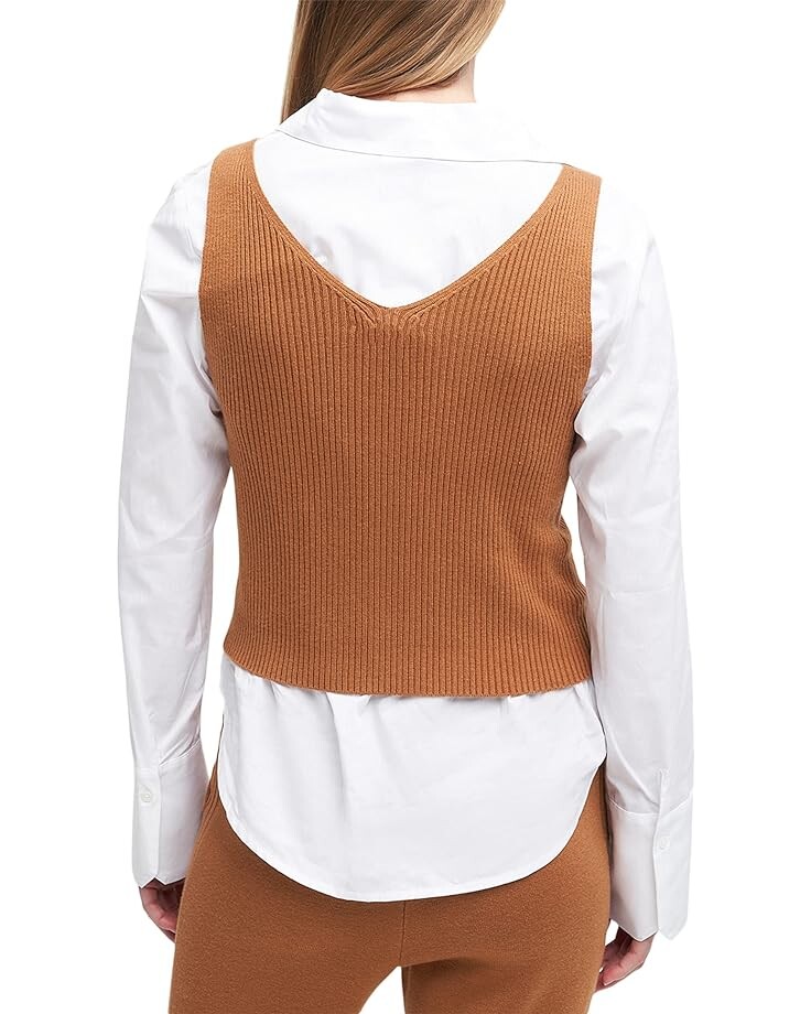 

Свитер 7 For All Mankind Crop Sweater Tank, кэмел