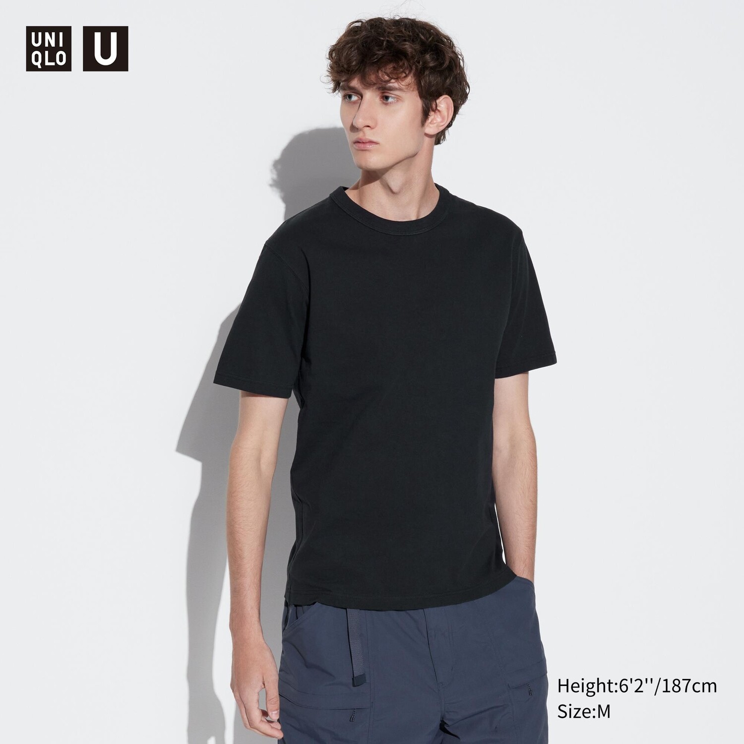 

Футболка мужская Uniqlo с круглым вырезом, черный