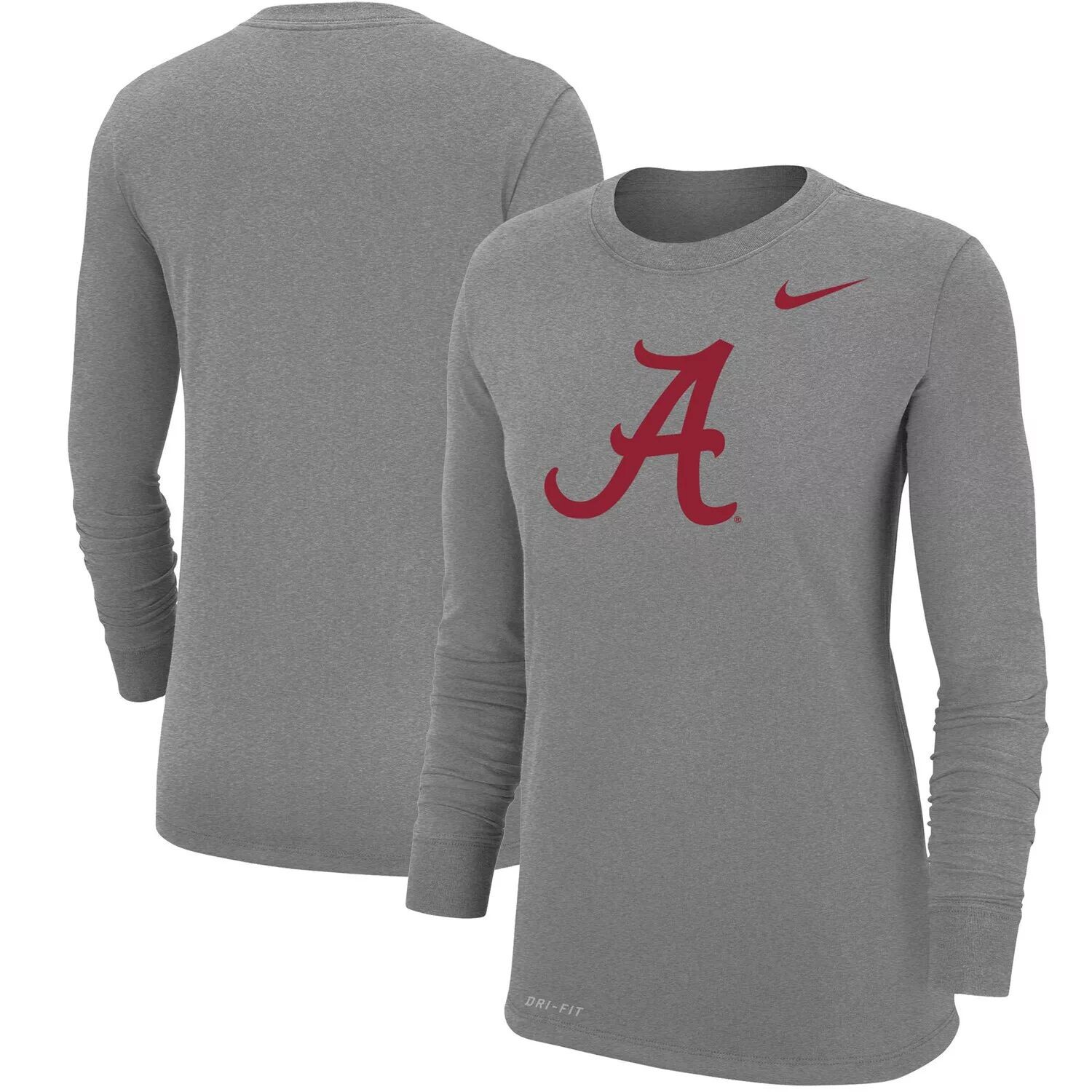 

Женская футболка с длинным рукавом Nike Heathered Alabama Crimson Tide Logo Performance Nike