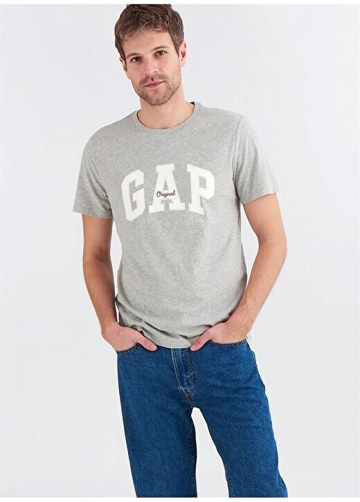 

Серая мужская футболка Gap, серый