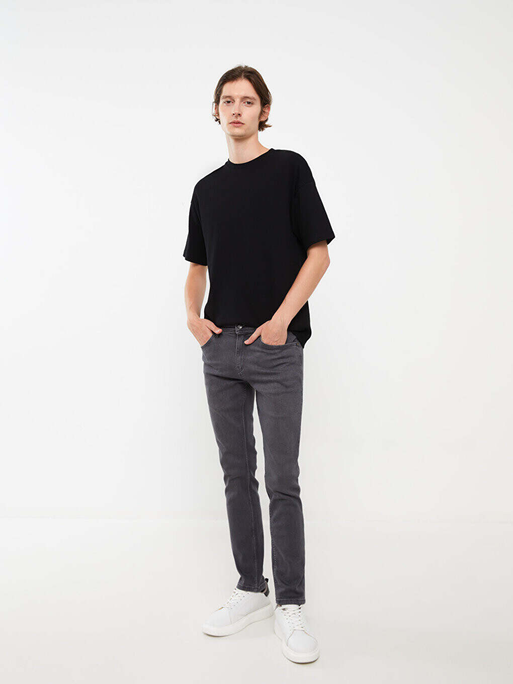 

Мужские джинсовые брюки 750 Slim Fit LCW Jeans, серое родео, Серый