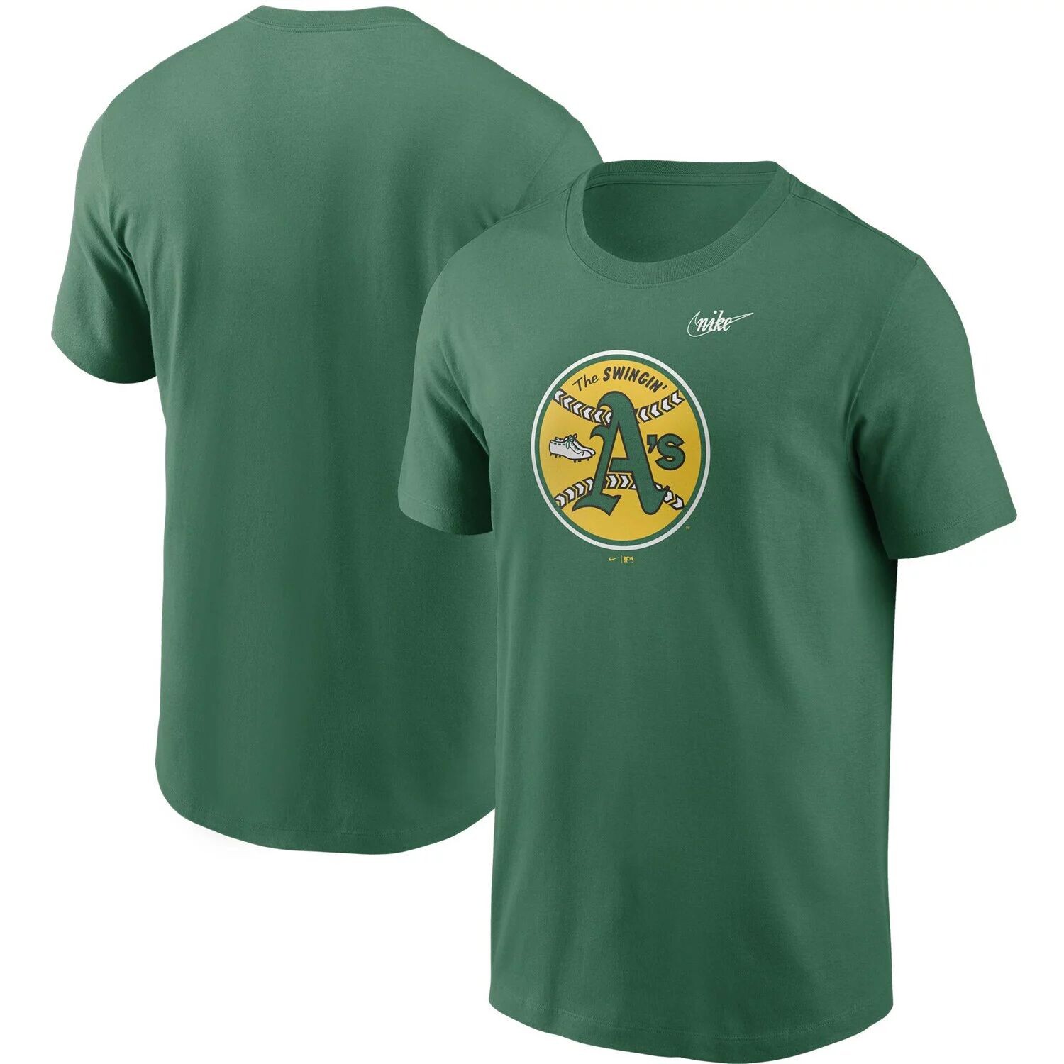 

Мужская зеленая футболка с логотипом Oakland Athletics Cooperstown Collection Nike
