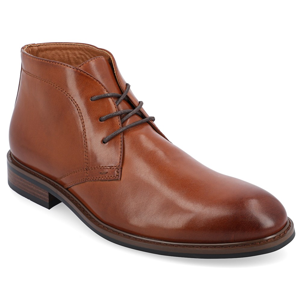 Мужские ботинки Linus Chukka с простым носком Vance Co., цвет cognac synthetic