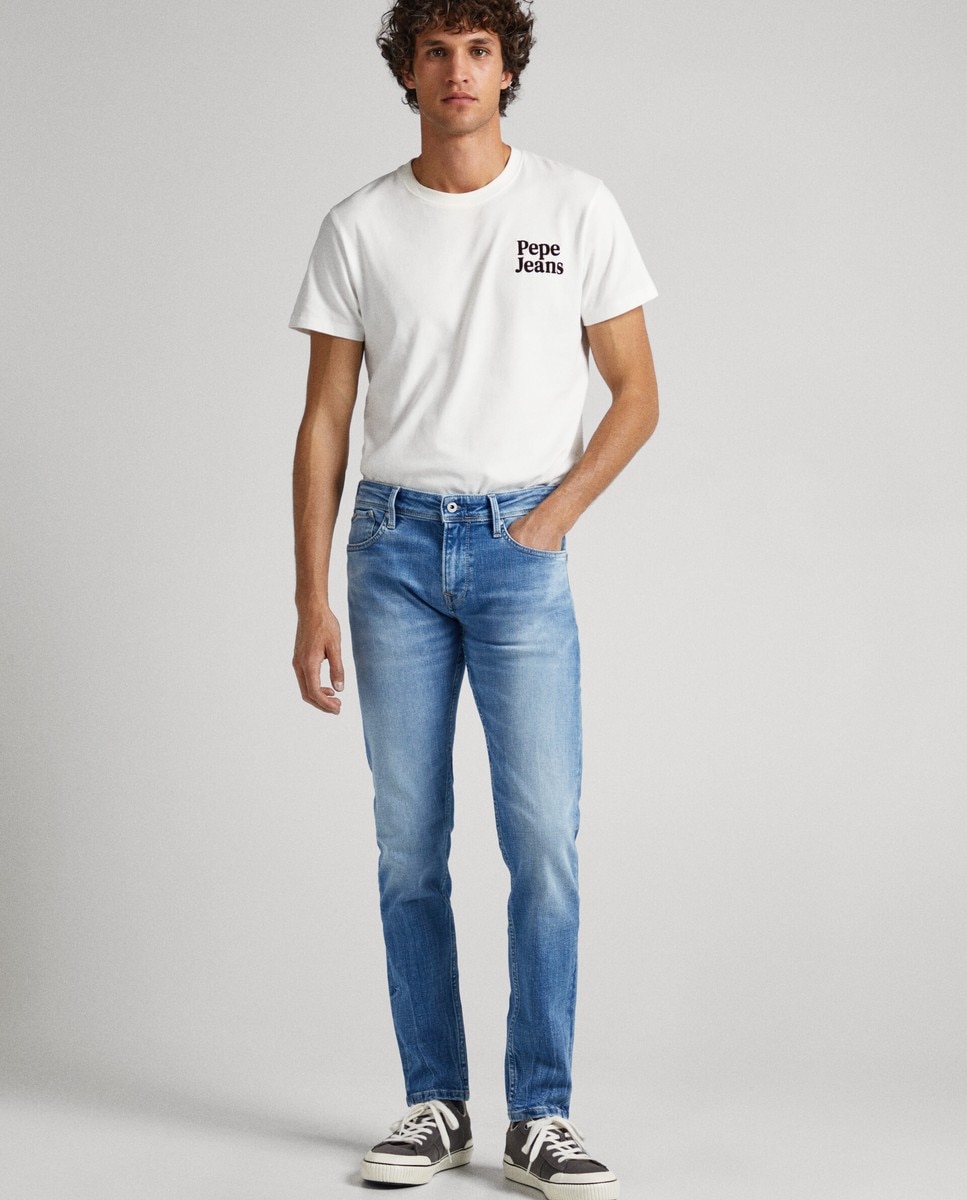 

Голубые мужские джинсы скинни Finsbury Pepe Jeans, светло-синий