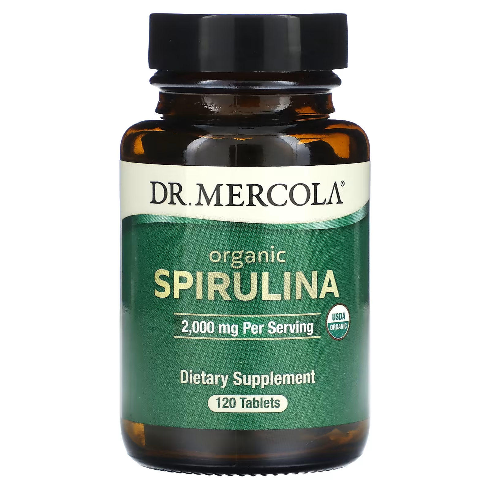 Органическая спирулина Dr. Mercola, 120 таблеток dr mercola biodynamic органическая ферментированная моринга 90 таблеток