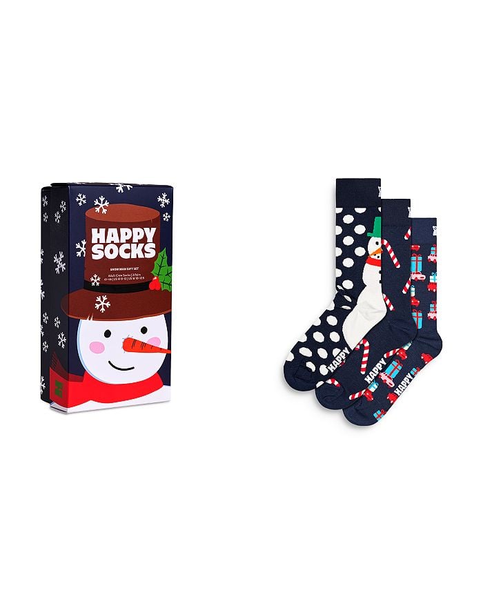 

Подарочный набор праздничных носков Happy Socks, 3 шт, мультиколор