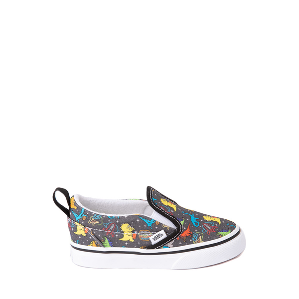 Обувь для скейтбординга Vans Slip-On V – для малышей, цвет Asphalt/Dino Diner