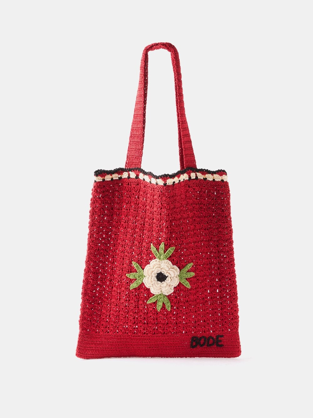 

Сумка-тоут winchester rose, связанная крючком Bode, красный