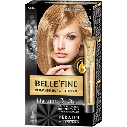 

Роскошная натуральная крем-краска для волос Fine Black Series, стойкая, Belle