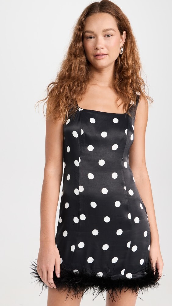 

Платье мини KITRI Edina Black Polka Dot, черный