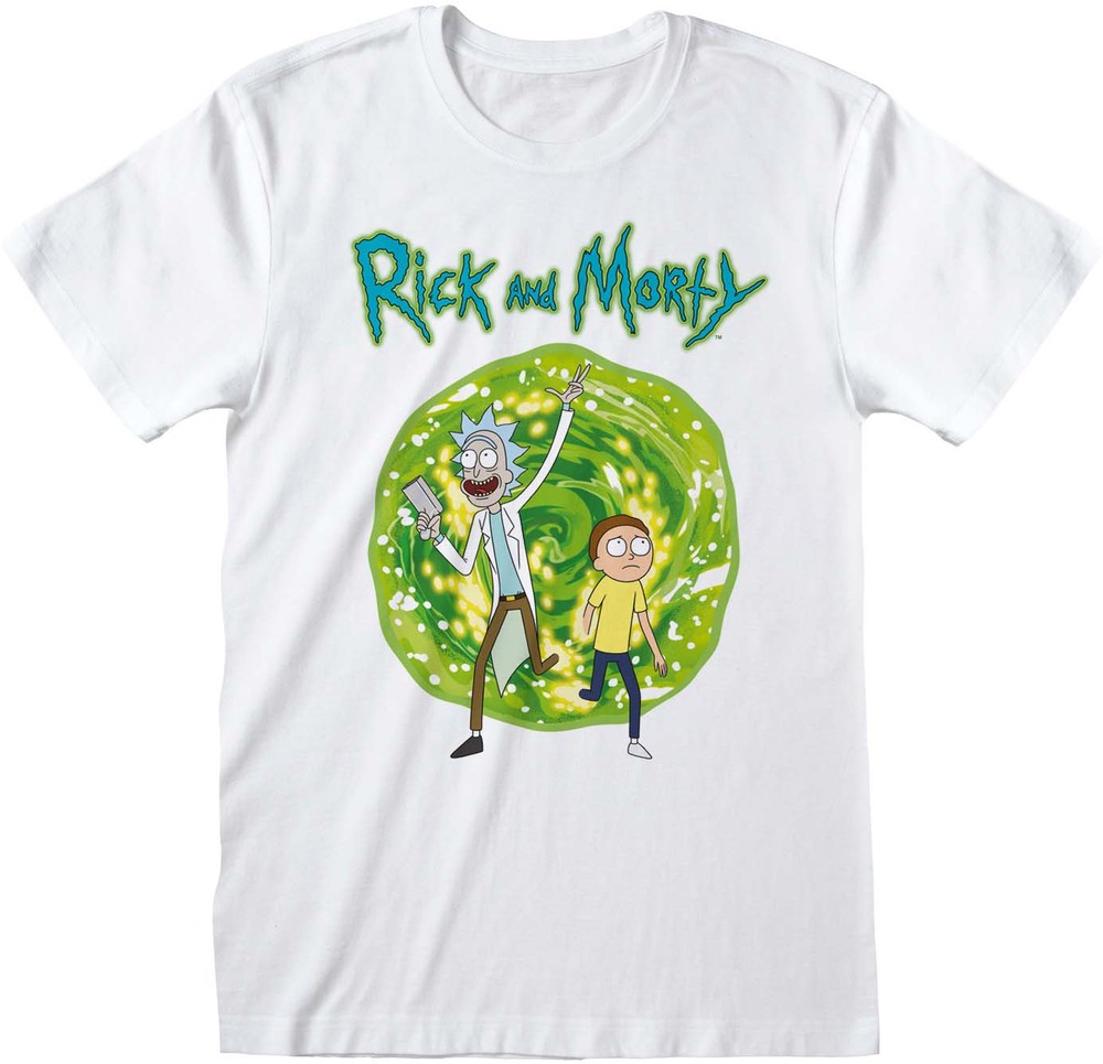 Футболка Rick and Morty, белый набор rick and morty кружки rick and morty портал 2 настольная игра монополия rick and morty