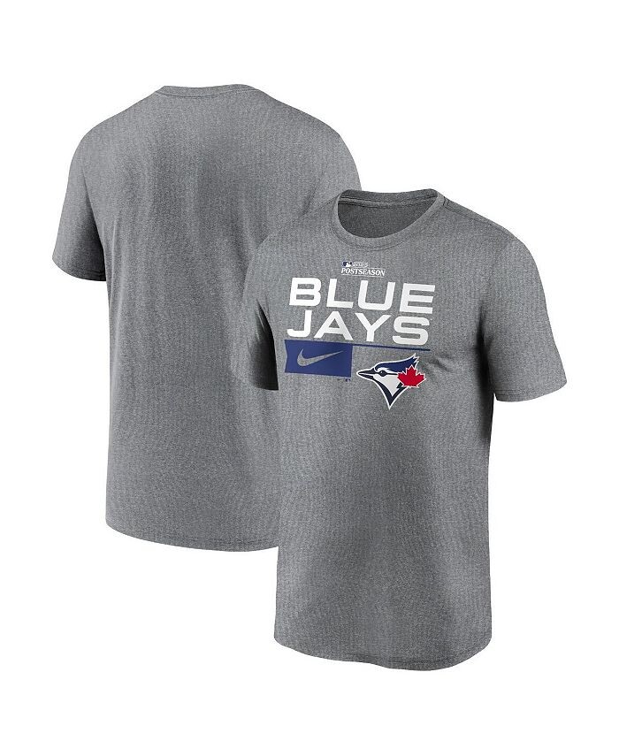 

Мужская футболка Heather Charcoal Toronto Blue Jays 2023 Post Season Legend Performance Nike, серый
