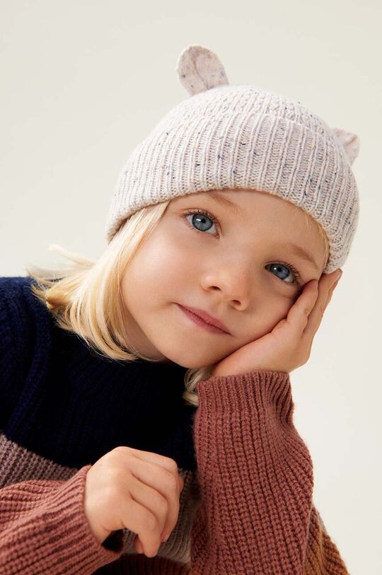 

Детская шерстяная шапка Miller Beanie With Ears Liewood, бежевый