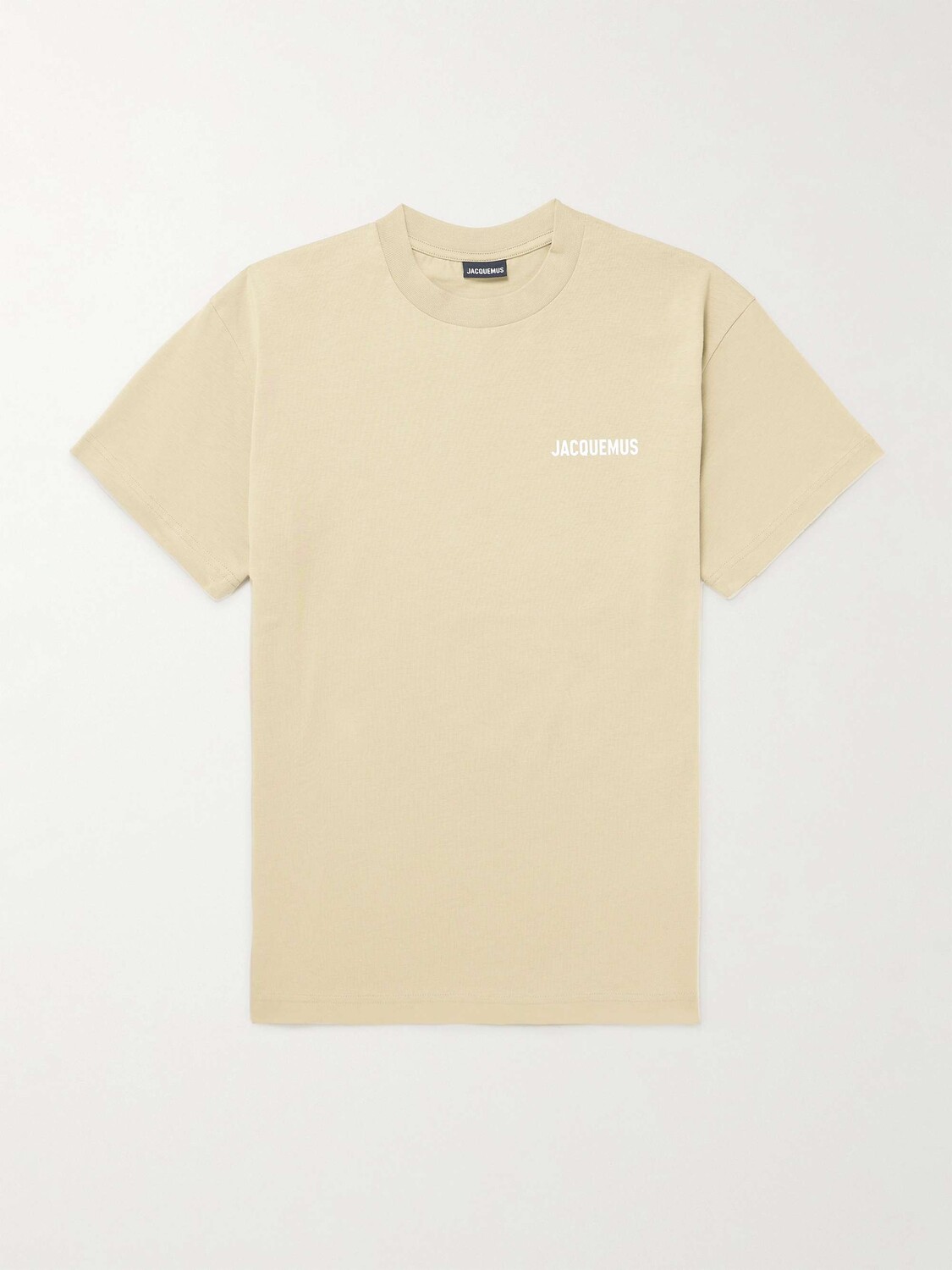 

Футболка из органического хлопкового джерси с принтом логотипа JACQUEMUS, бежевый