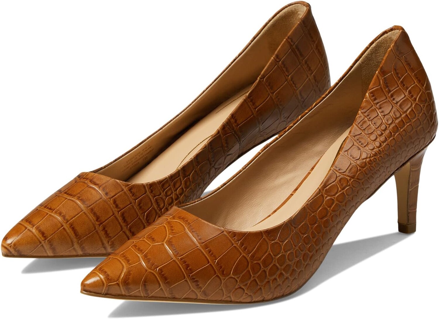 

Туфли Vandam Pump 65 mm Cole Haan, цвет Dark Sequoia Croc Embossed