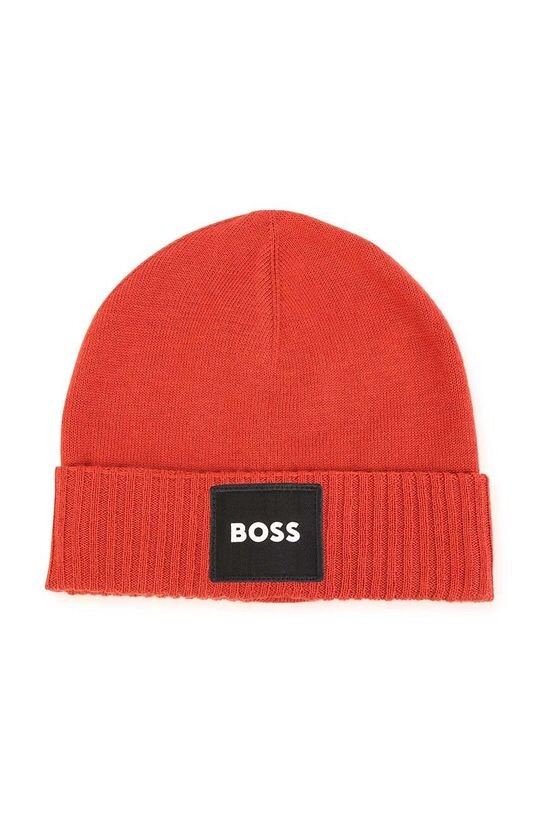 

Детская шапка BOSS из смесовой шерсти, оранжевый