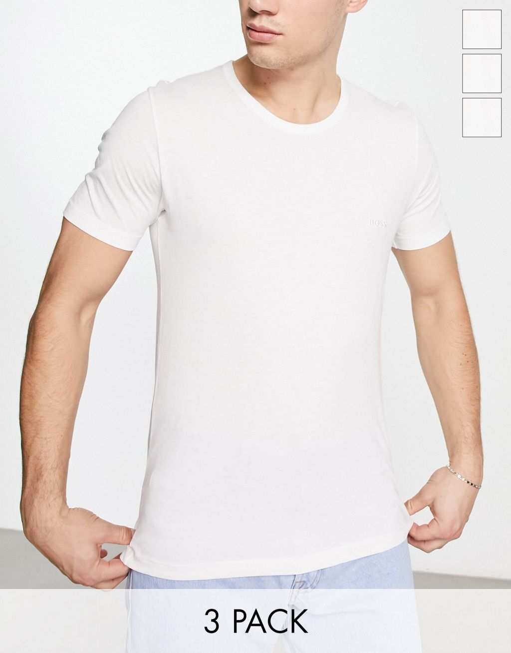

Набор из 3 белых футболок BOSS Bodywear