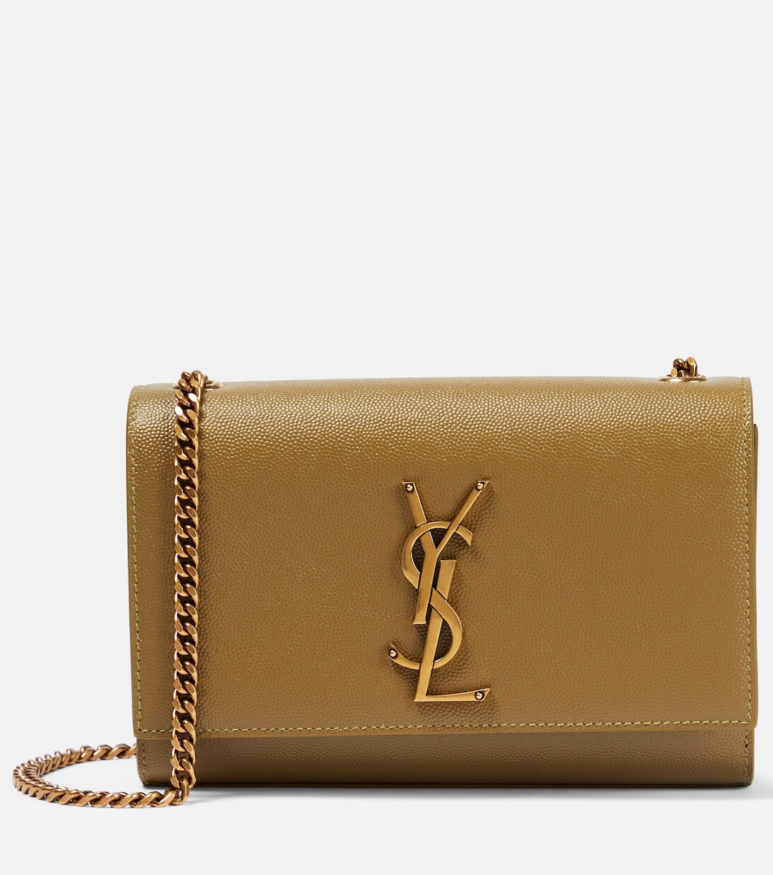 

Kate Маленькая кожаная сумка через плечо Saint Laurent, зеленый