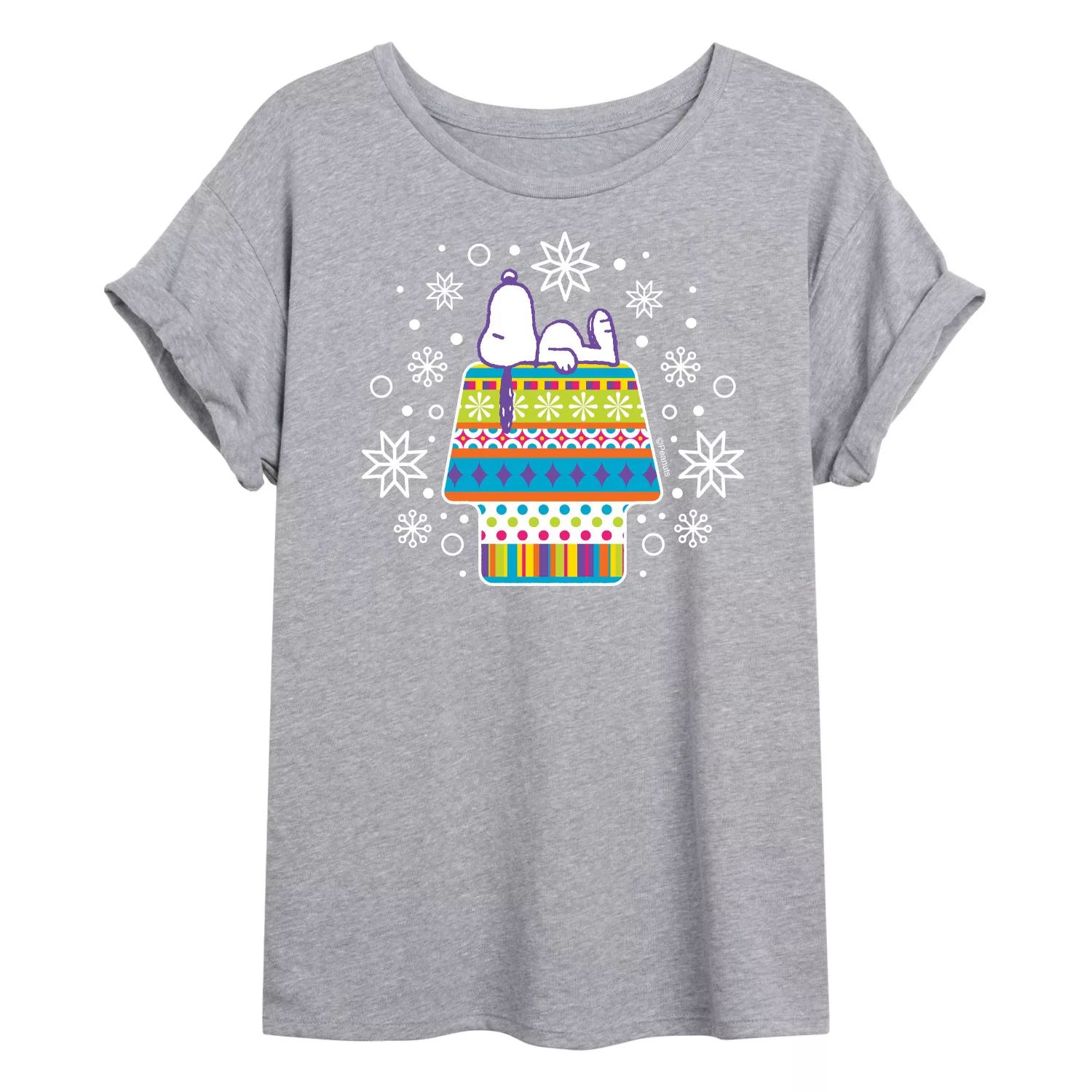 цена Детская футболка Peanuts Winter House с струящимся рисунком и рисунком Licensed Character
