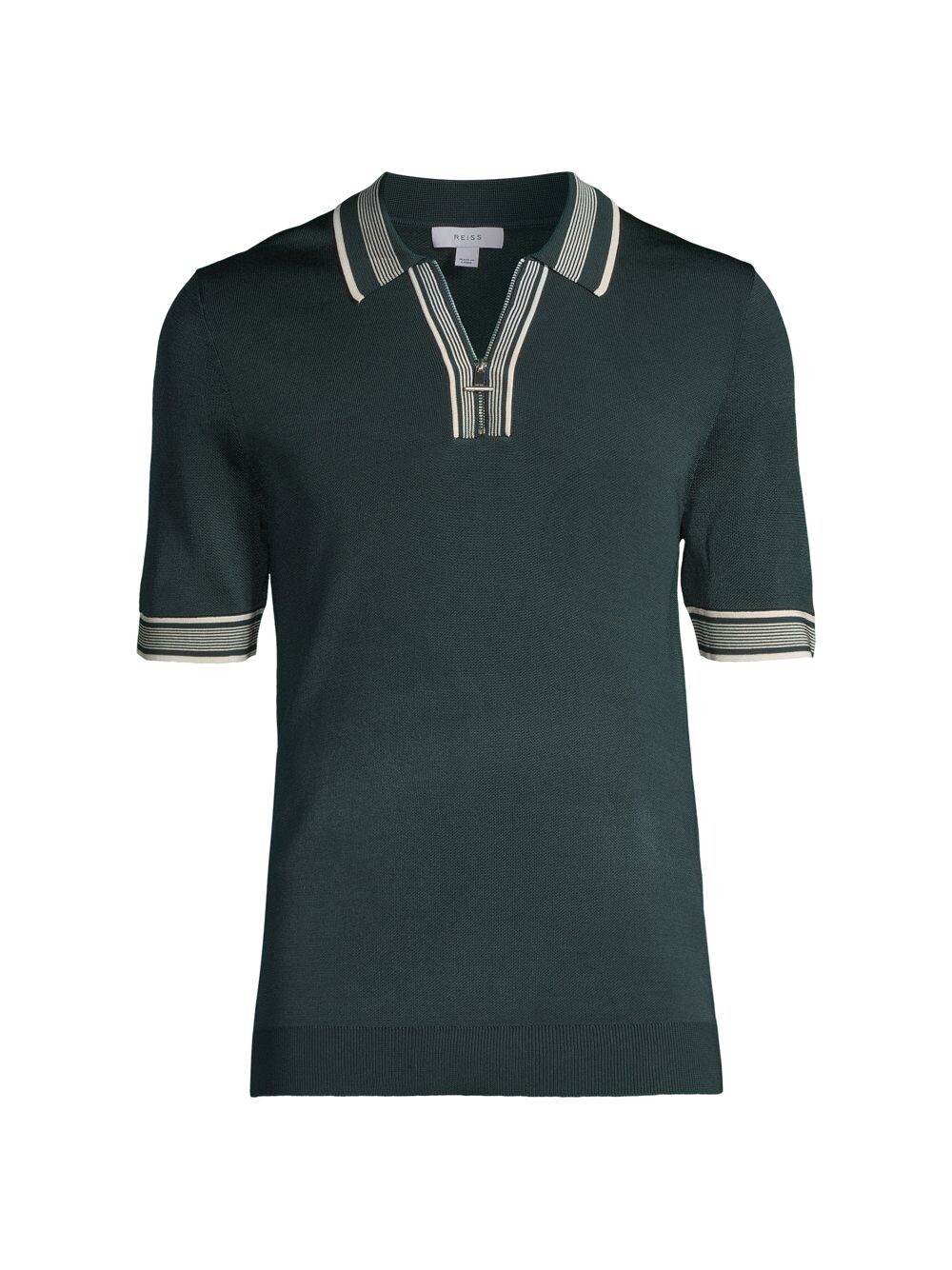 

Изумрудная рубашка с молнией на четверть Reiss