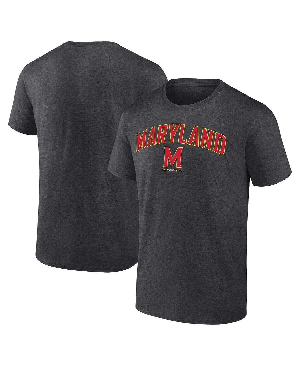 

Мужская футболка с логотипом Heather Charcoal Maryland Terrapins Campus Fanatics