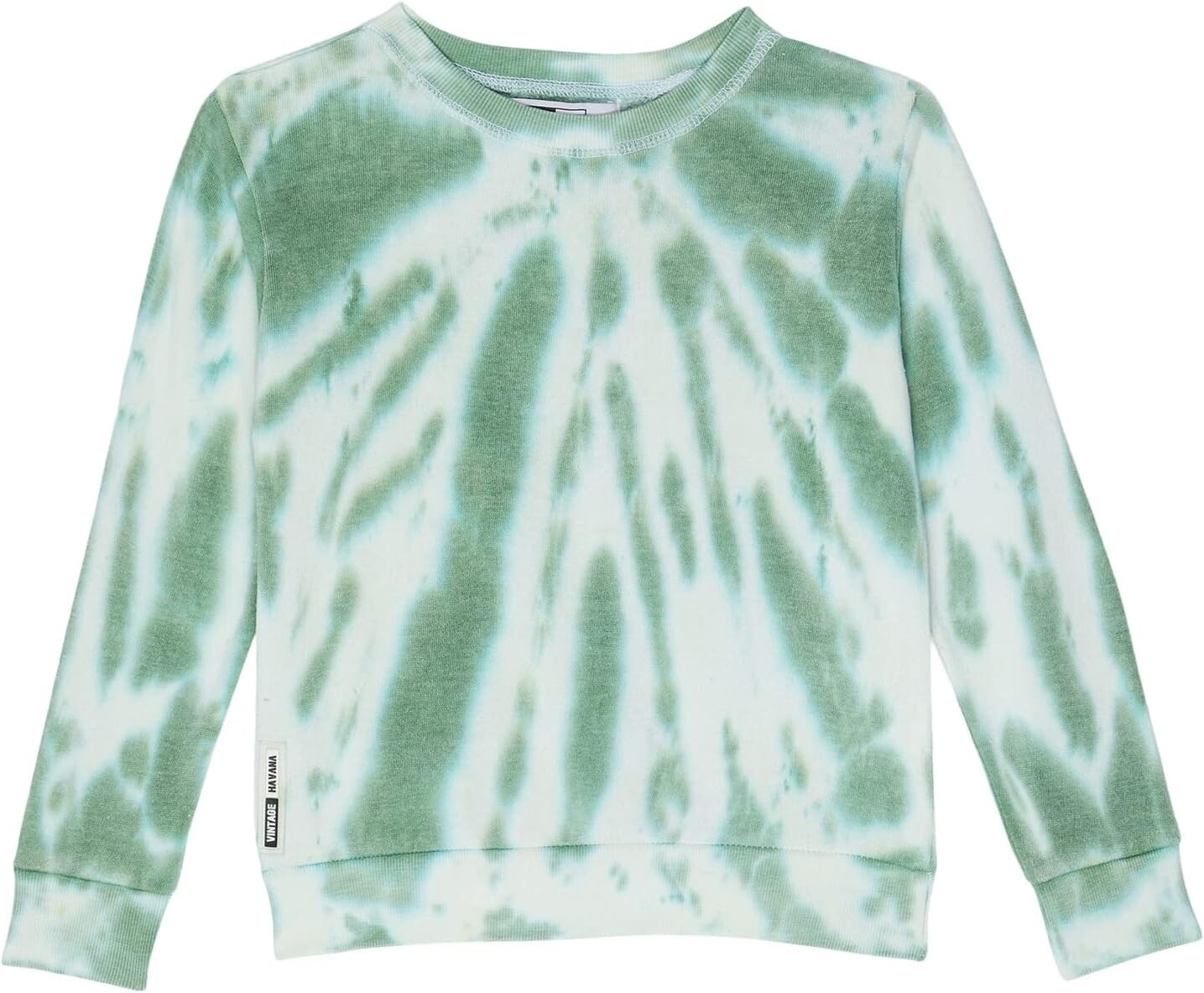 

Толстовка Vintage Havana Crew Neck Streak Tie-Dye, цвет Sea Grass