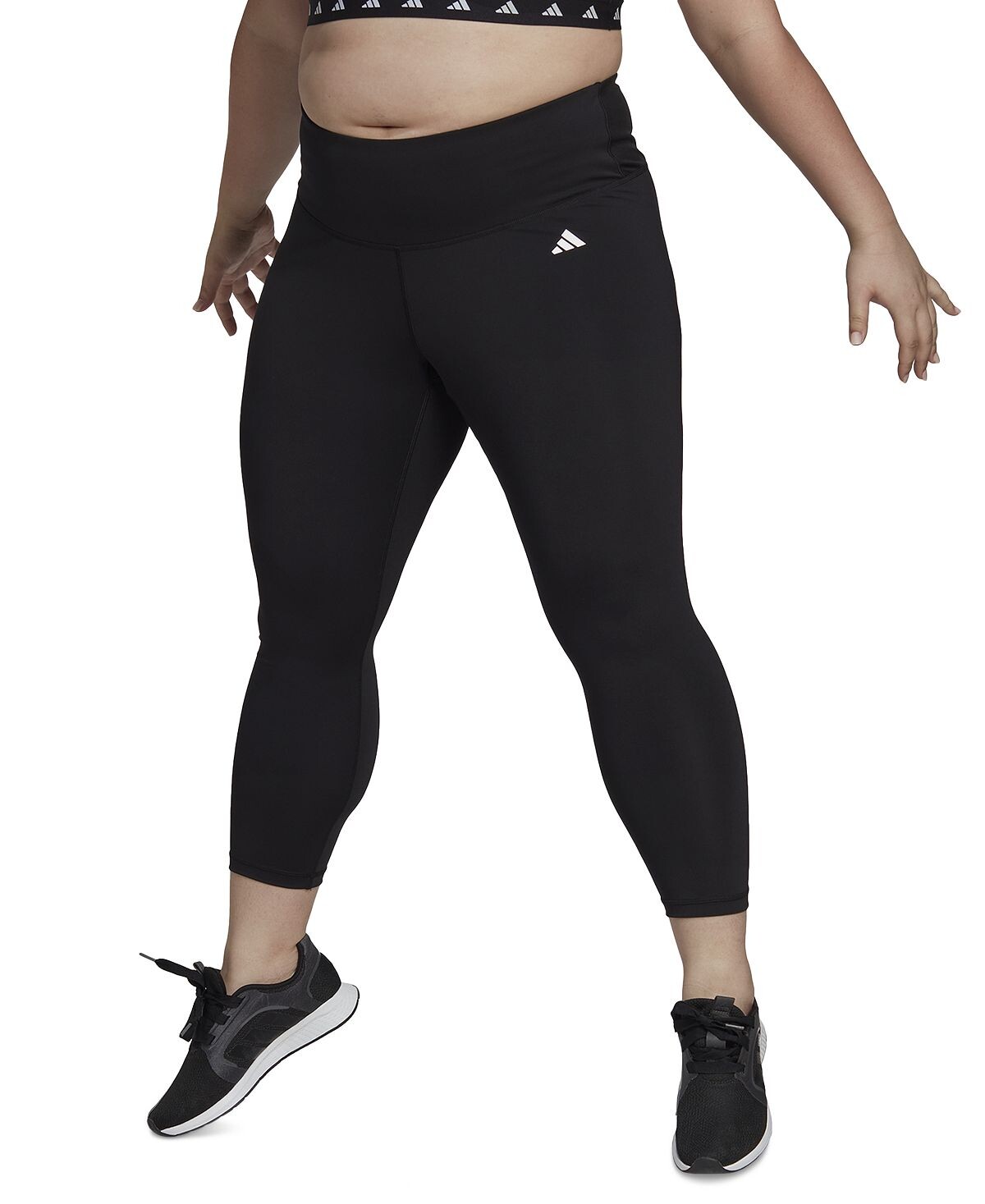 

Леггинсы размера 7/8 с высокой талией Plus Size Train Essentials adidas, черный