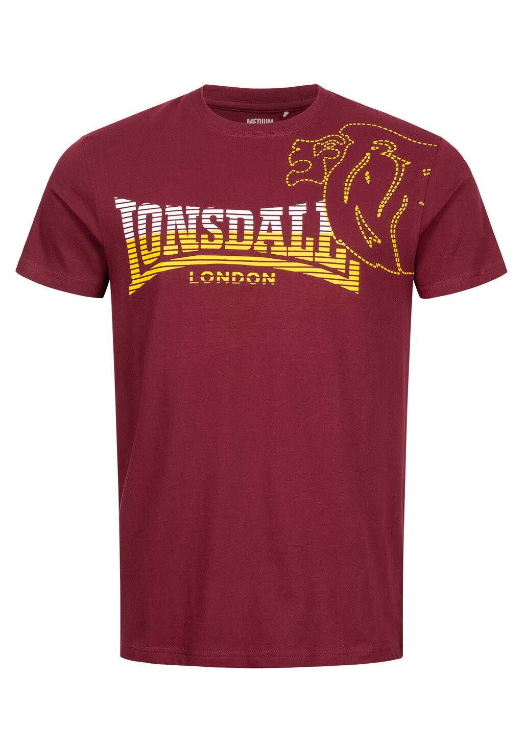 

Футболка с принтом Lonsdale, темно-красный