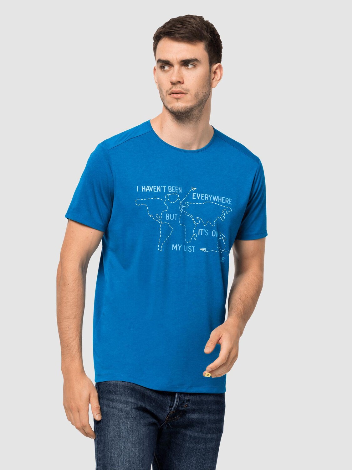 

Футболка Jack Wolfskin PACK GO TRAVEL T M, синий