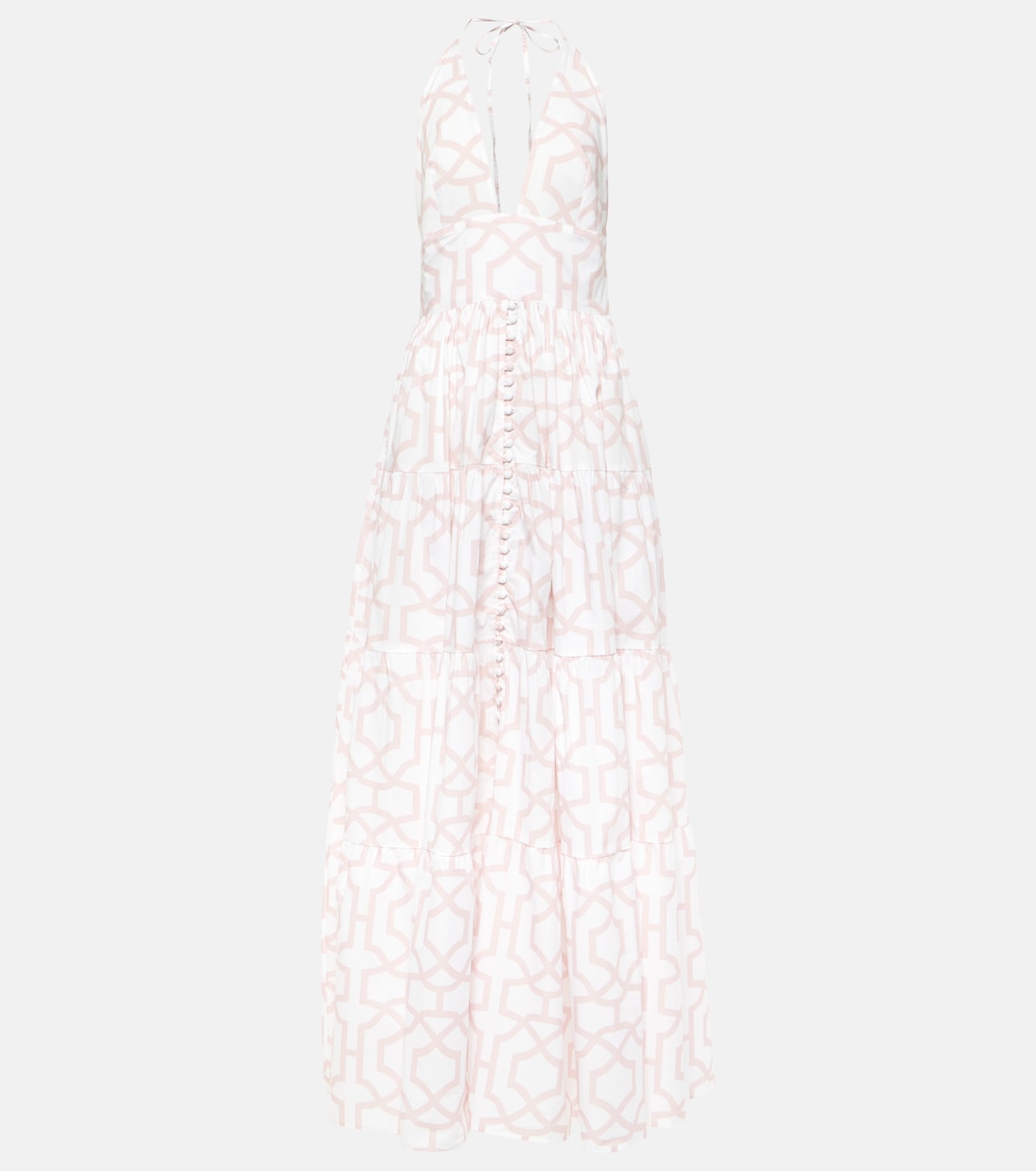 цена Платье макси celeste из хлопка с принтом Alexandra Miro, мультиколор