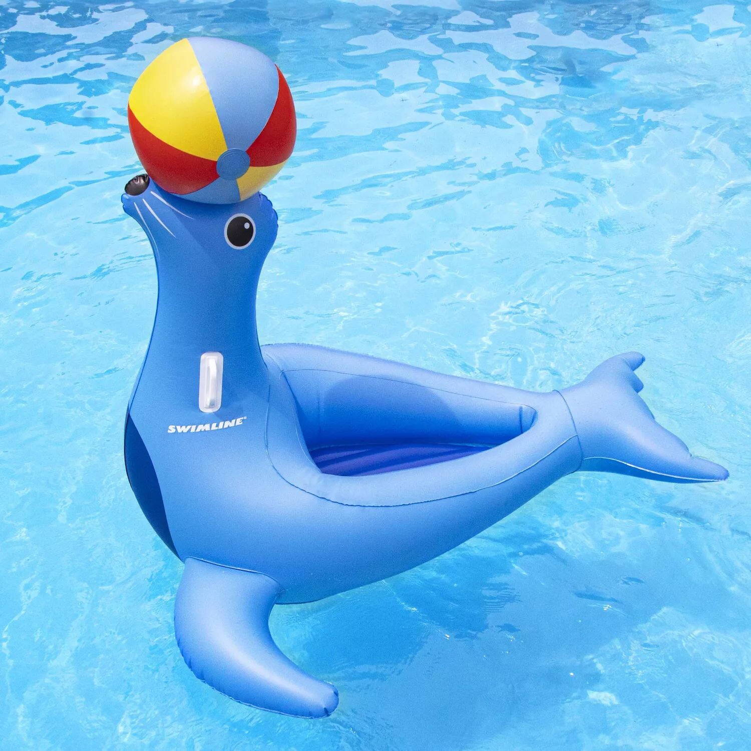 

63,5-дюймовый надувной плот для бассейна Blue Sea Lion с мячом Swimline